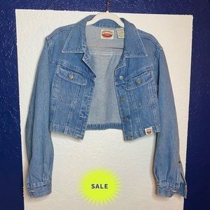 ANDREWS worldwide denim cropped jacket